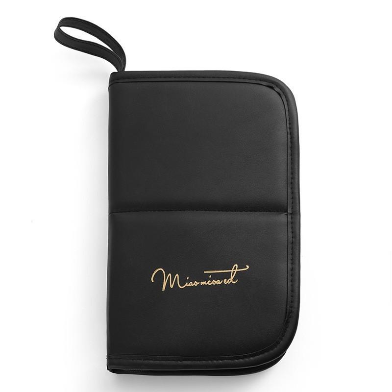 Minimalist Portable Makeup Bag with Visible Storage for Eyebrow Pencil, Eyeshadow, Brush, and Lipstick - Large Capacity