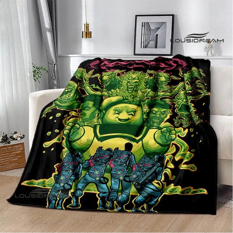 G-Ghostbusters Cartoon-Druckdecke Warme Flanelldecken Weich und Bequem Decke für Zuhause und Reisen Bettwäsche Geburtstagsgeschenk