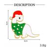 Original Weihnachtsserie Cartoon-Abzeichen-Brosche Kreatives Design Dinosaurier, fliegender Drache, Elch Niedliches Abzeichen
