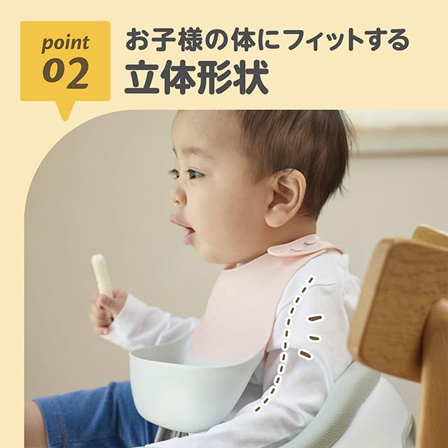 EDISONmama Baby Apron Bib for Enjoying Baby Comfortable Catches One Size Meals, Pink/Dishwasher Safe, Neck, Spills,