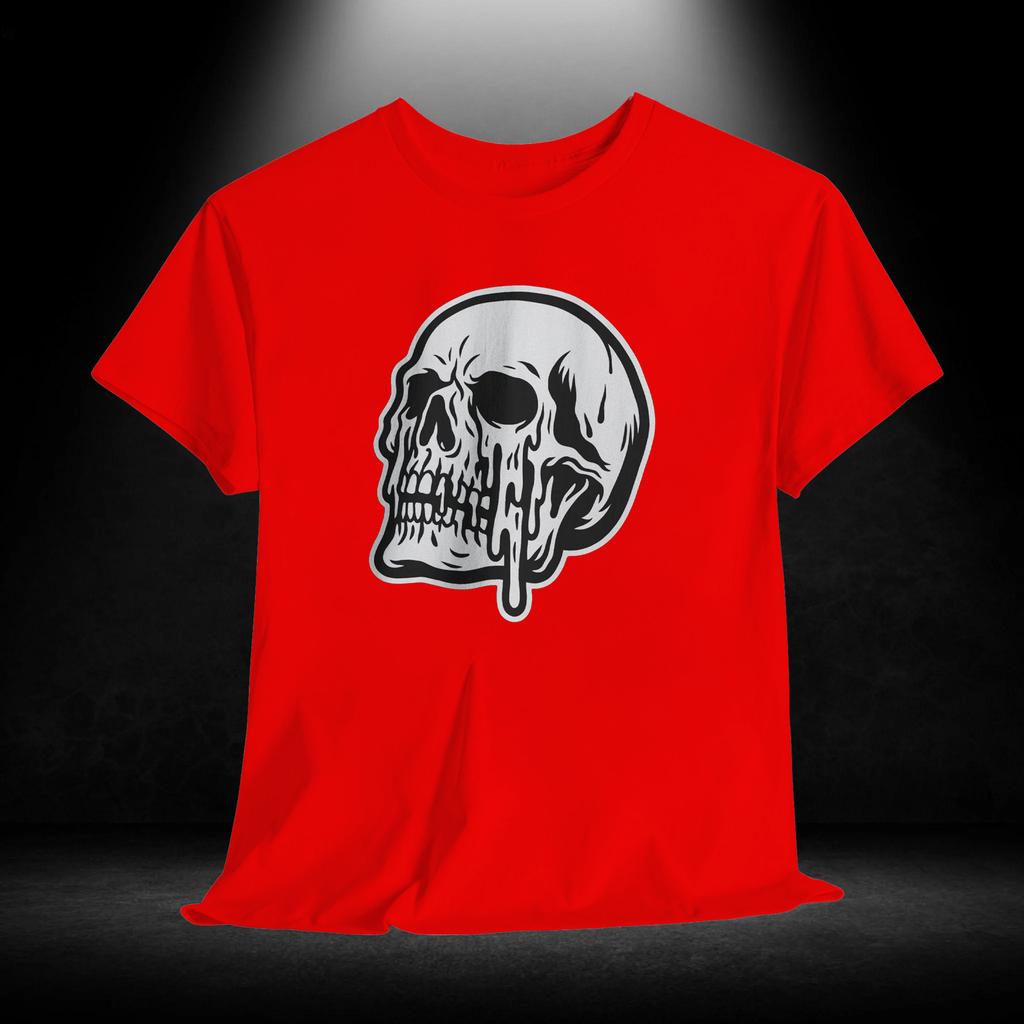 Drippy Skull Tshirt Summer Mens Tracksuit Harajuku Pullovers Roundneck Shortsleeved Tops Cotton Sweatshirt Casual Sportswear