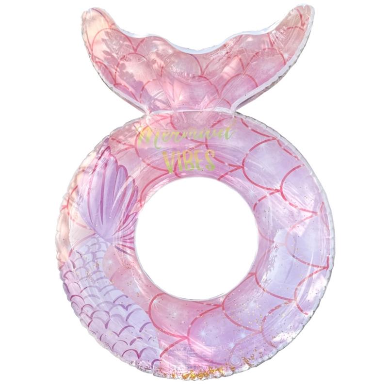 

Inflatable Mermaids Swimming Rings Floating Swim Tube Rings Floating Pool Toy for Pool Parties and Oceans Lover