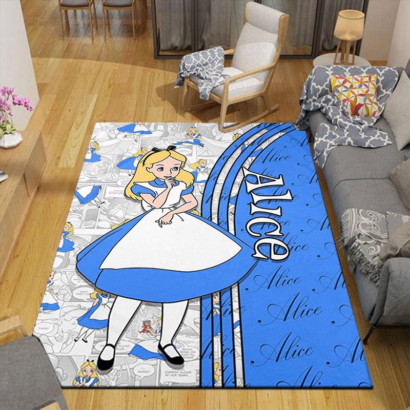 1Pc Alice Wonderland Rug Office Carpet Indoor Outdoor Doormat Nonslip Soft Comfortable Living Christmas Halloween Xmas Gift D924122