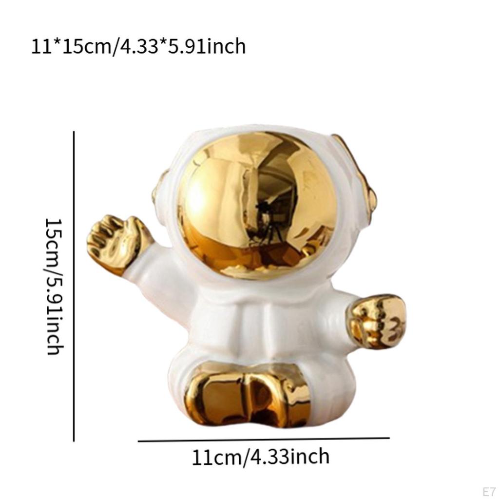 Ceramic Astronaut Figurine Modern Home Decor Accent