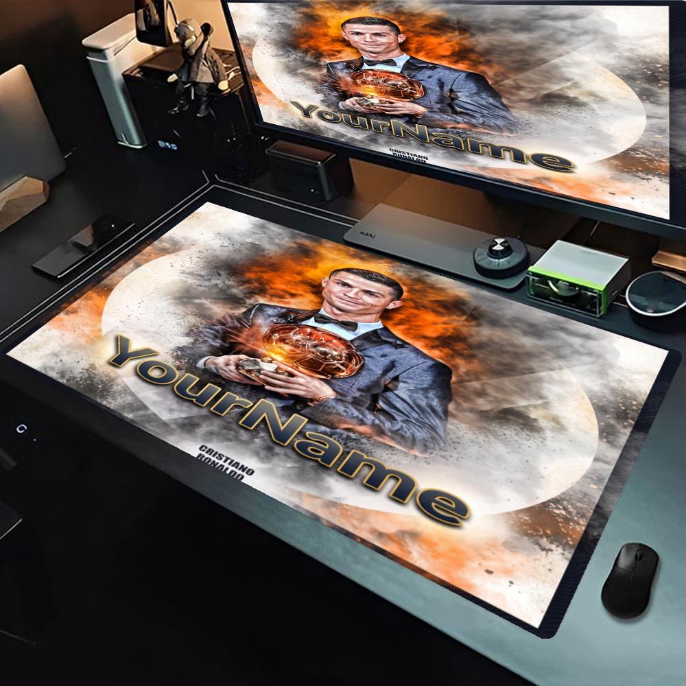 Cristiano Ronaldo Customized Name Mouse Pad Desk Mouse Pad Hd Print Desk Pad Nonslip Rubber Base Perfect For Office Laptop Gaming Setup