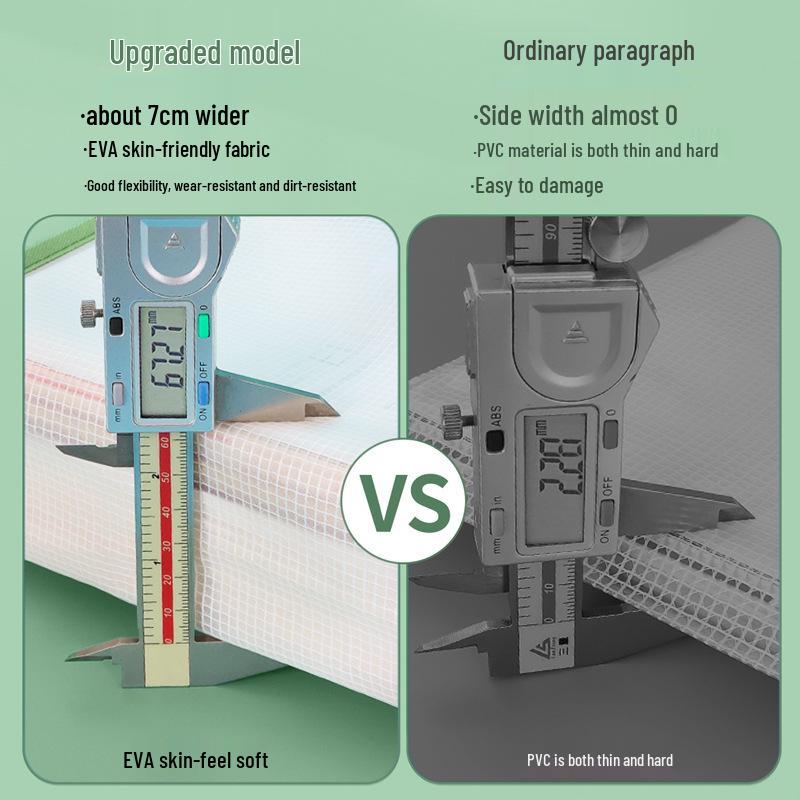 Huajie A4 Double Layer Extra Thick Mesh Zipper Document Bag - EVA Large Capacity, Waterproof 3D Subject Bag