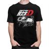 Custom Anime Initial D T Shirts Men Pure Cotton Tees Tshirt ShortSleeve Tshirt