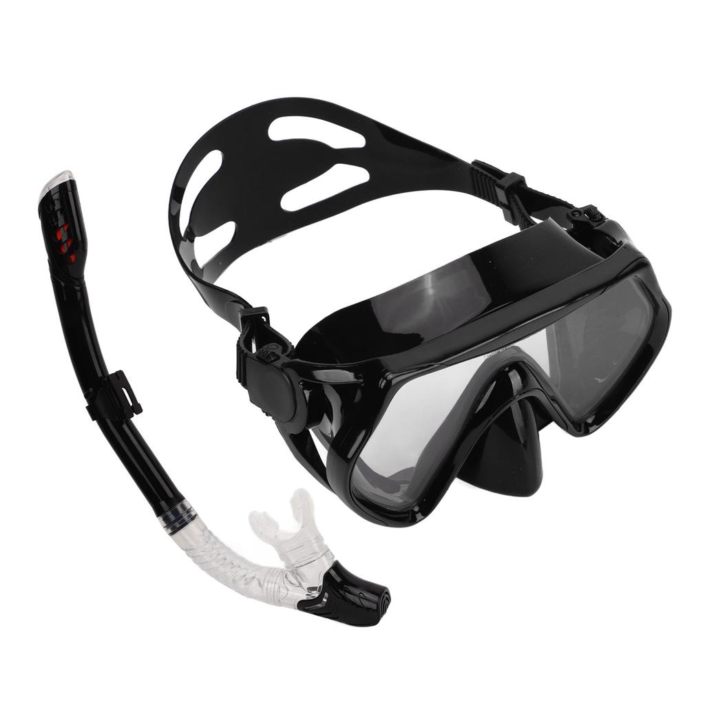 Adults Adjustable Snorkeling Set Snorkel Goggle Breathing Tube Set Adults Snorkeling Gear for Swimming Training