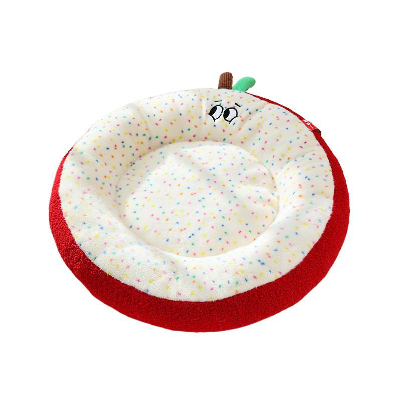 

Winter Warm Pet Nest Cat Nest Round Semi Closed Foldable Easy To Clean Plush Round Nest Cat and Dog Universal