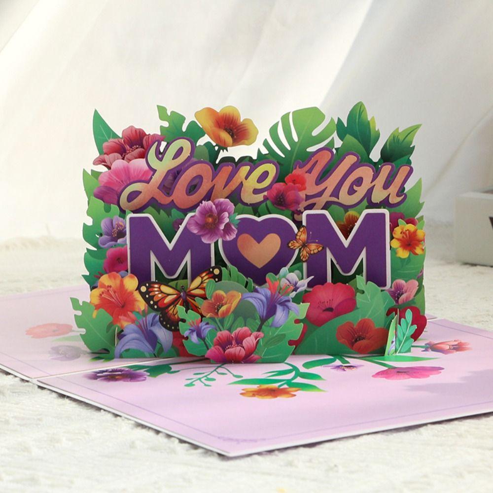 

Blessing Mother s Day Greeting Card Folding Thank You Card Postcard Message Cards For Mom Gift фіолетовий