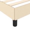 Bed Frame without Mattress Cream 120 x 190 cm Fabric
