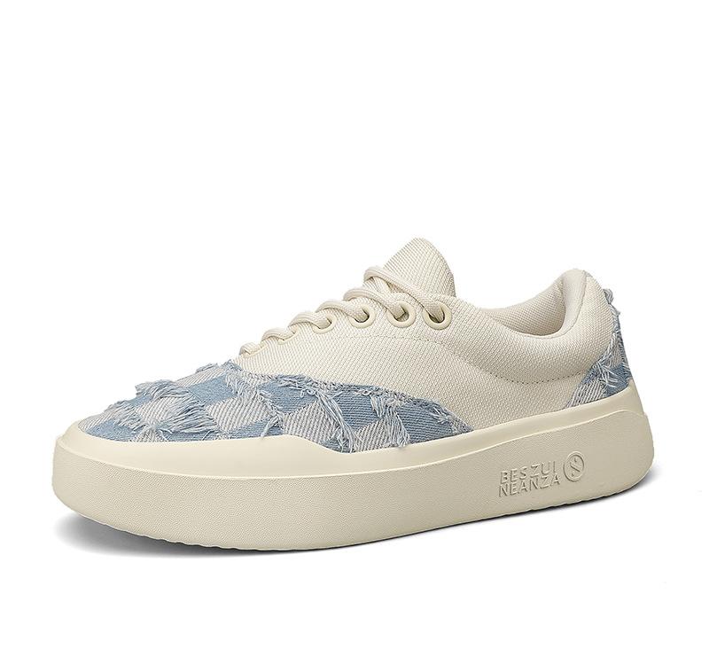 

2025 autumn new men s low-top espadrilles Korean version of trendy student skateboard shoes live sports and leisure men s shoes 44 синій