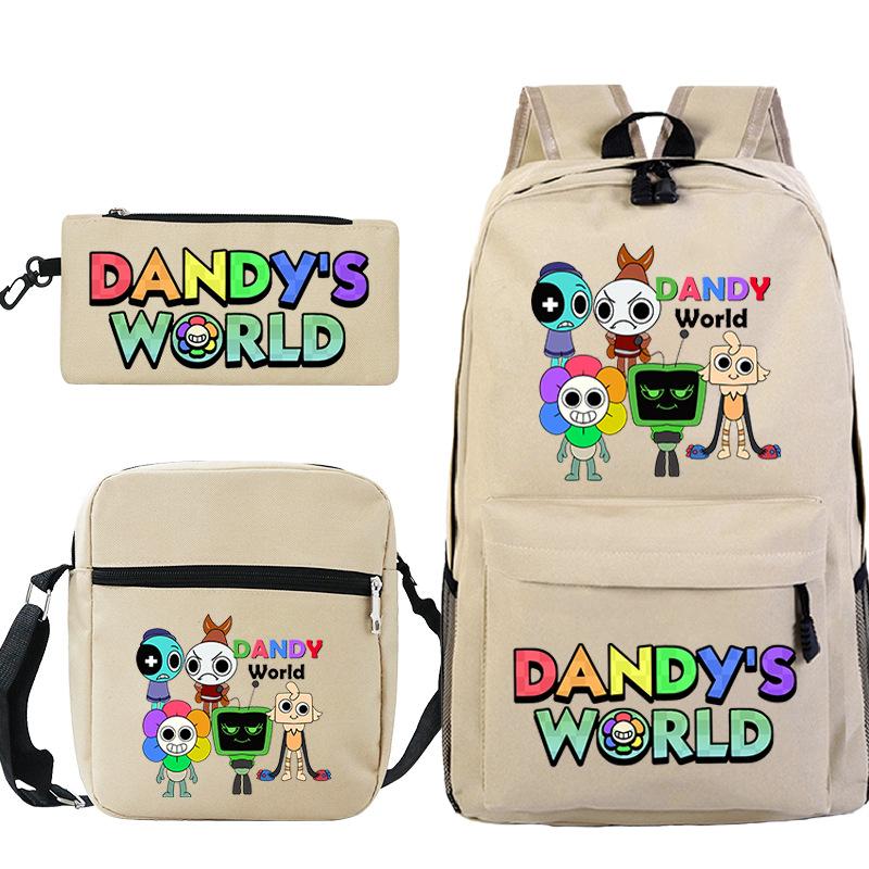 Dandy's world hot-selling children's backpack set, primary and secondary school bag, shoulder bag, casual pencil bag.