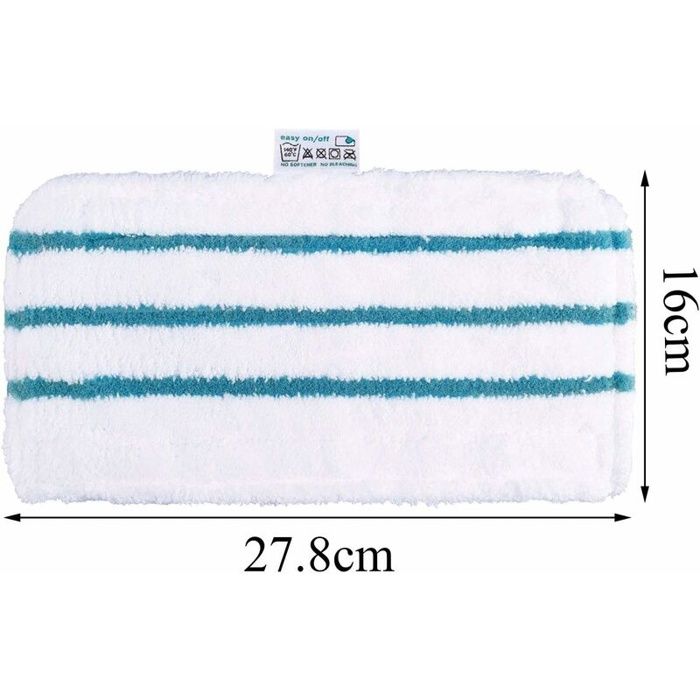 8 Lingettes Microfibres pour Black et Decker Balais Vapeur FSMP20 Steam Mop FSM1630, FSM1321, FSM1605, FSMH13151SM