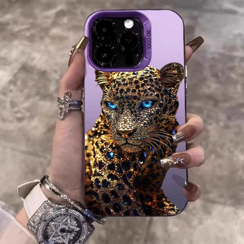 Cool Leopard Black Panther Case For iPhone 17Air 16 15 14 13 12 11 Pro Max Plus Animal Pattern Luxury Shockproof Hard Cover