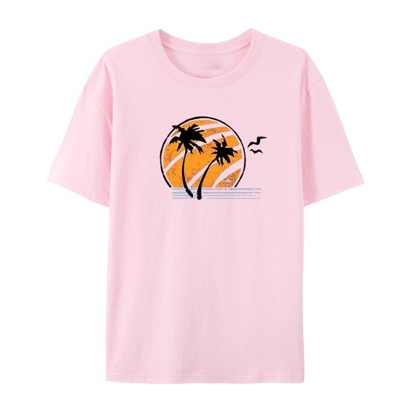 2025 Summer Fashion Cotton Round Neck T-shirt Fashion Cotton Short Sleeves for Men and Women Loose and Versatile