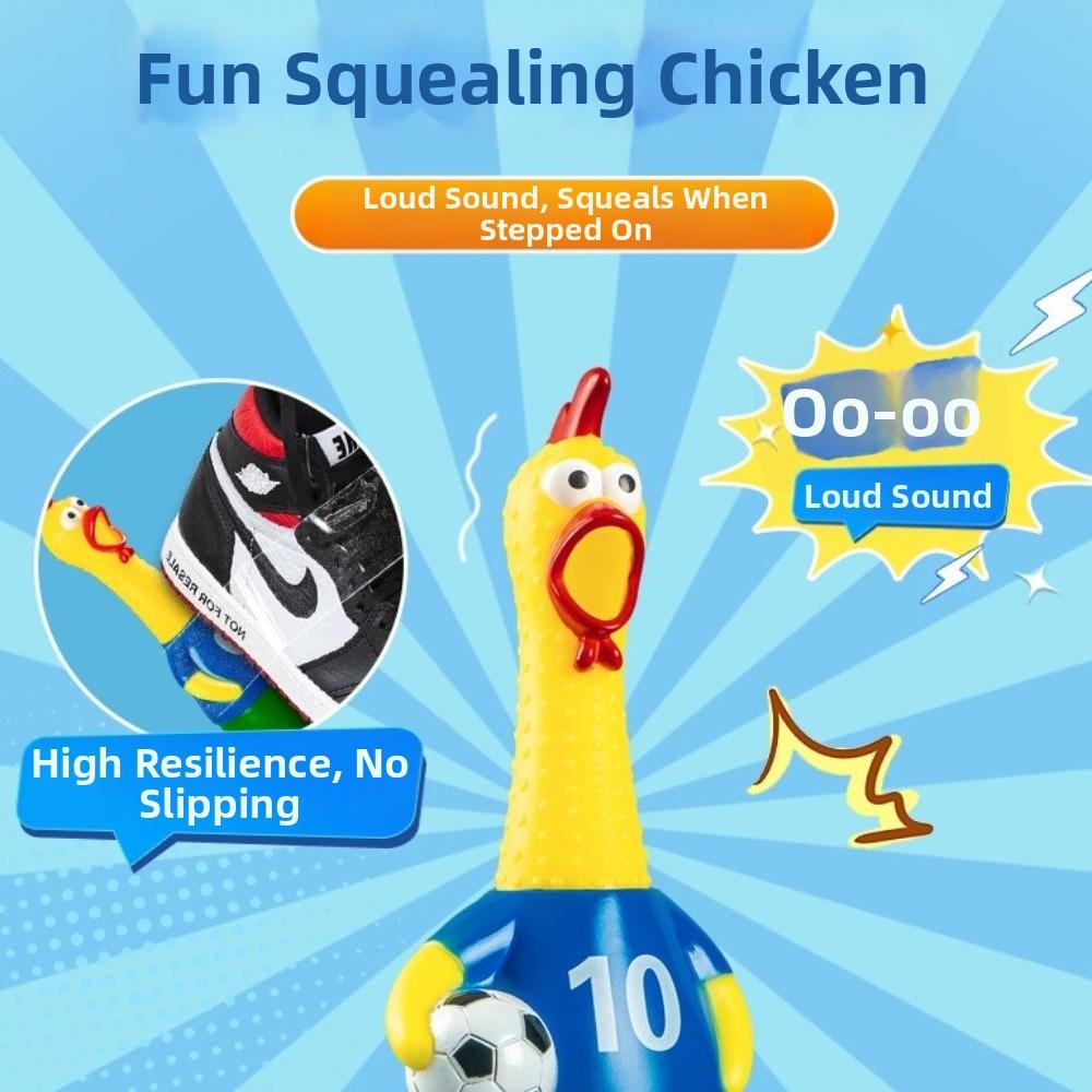 Stress Screaming Chicken Dog Toys Soccer Style Screaming Chicken Pinch Toy