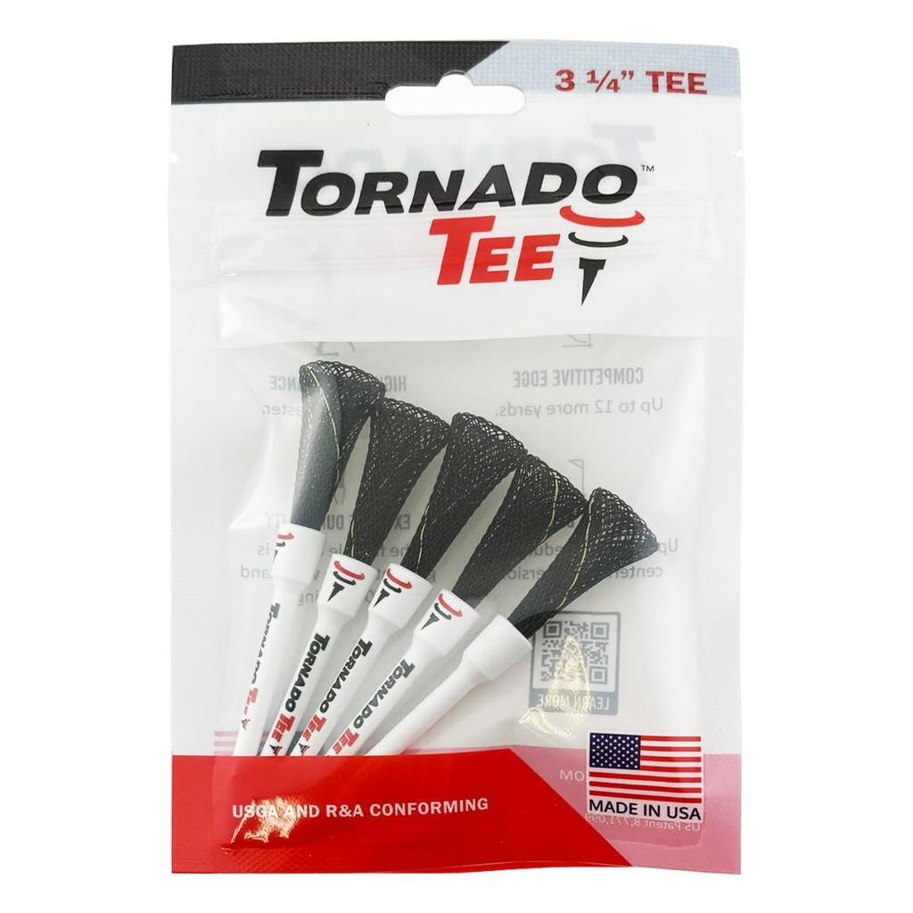 Tornado Golf Tee 5 4 Fluorescent in Pack, 3.25 inch, inch, Color, Black, 3.25 [Product]