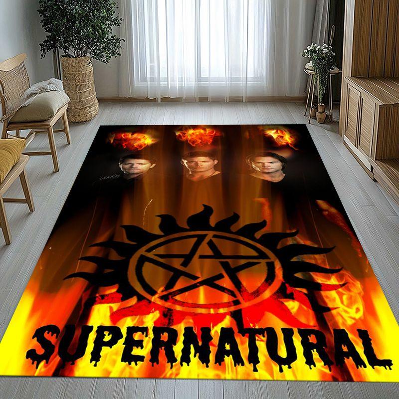 SPN Supernatural Dean Sam TV Living Room Non-Slip Area Rug Soft Carpet for Bedroom Kids Playroom Sofa,Home Decor Doormat Gift