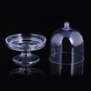 Clear Plastic Dessert Cup Cake Tray Candy Box Cake Plate with Lid Set of 12pcs