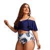 2026 Women Push Up Bikinis Set Swimwear Plus Size High Waist Swimsuit Larges Big Plussize Swimming Suits Bathing Beachwear