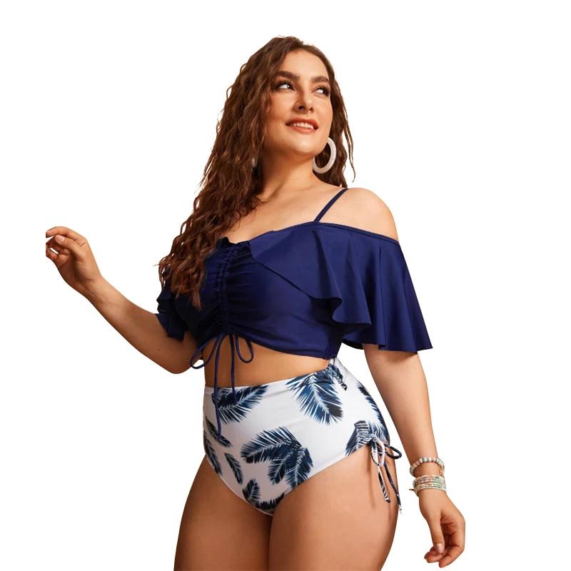 2026 Women Push Up Bikinis Set Swimwear Plus Size High Waist Swimsuit Larges Big Plussize Swimming Suits Bathing Beachwear