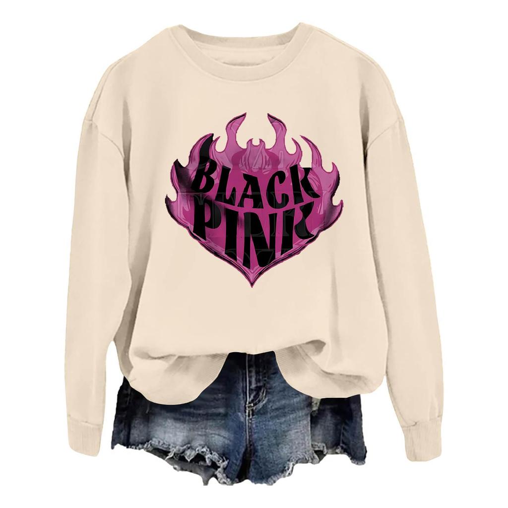 Women's Fashionable And Casual Long Sleeve Round Neck Printed Sweatshirt
