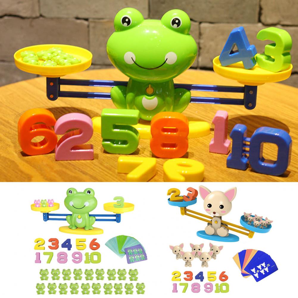 Frosch Kreatives Katzen Design Zahlen Arithmetik Balance Waage Zählspiel Kinder Frühe Bildung Puzzle Interaktives Spielzeug