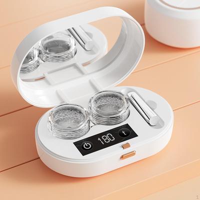 Ultrasonic Vibration Contact Lens Cleaning Tool for Travel Soft Hard Colored