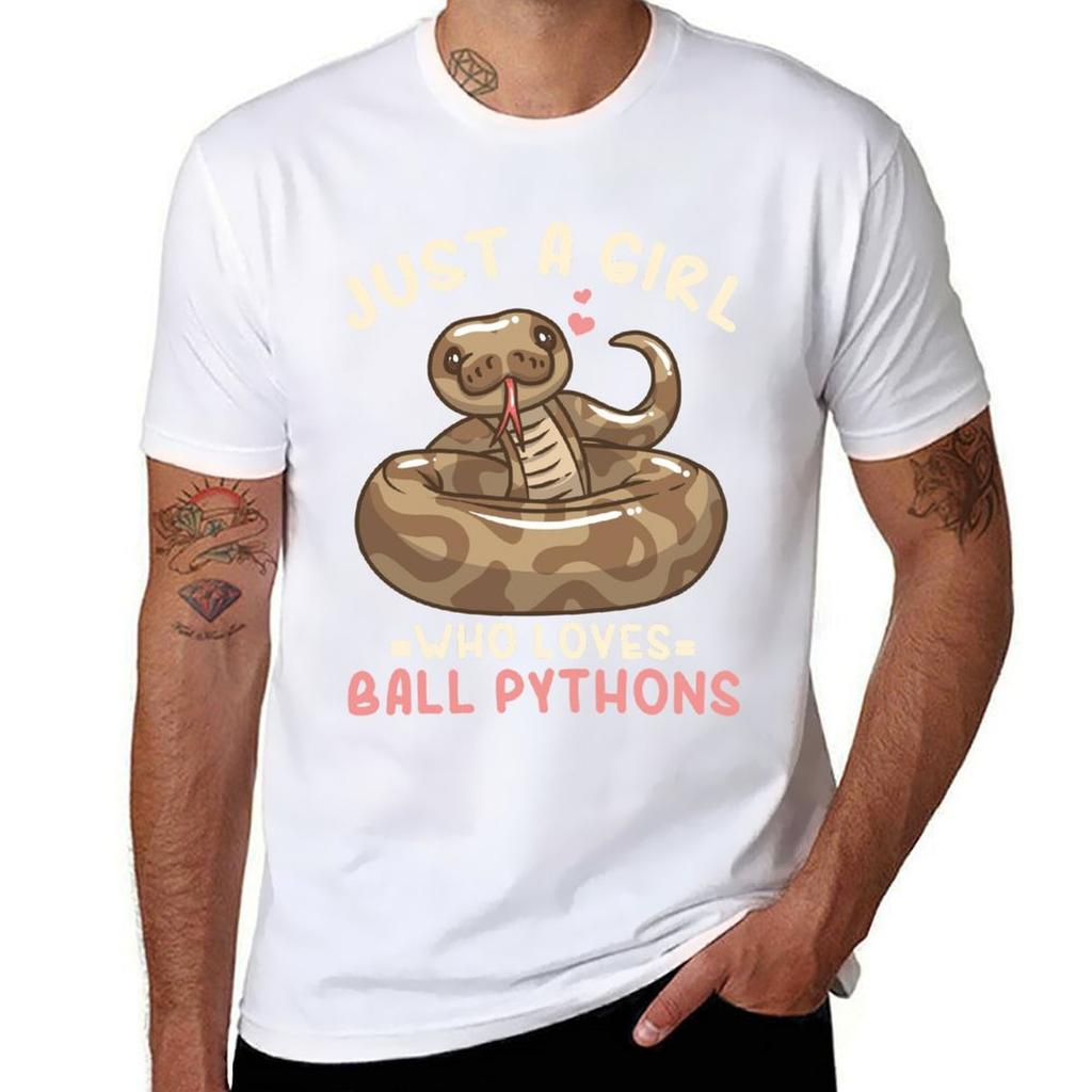Ball Python Snakes Reptile Ball Python Lover TShirt Basic Solid Tee for Daily Use
