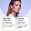 Zephoco Halloween Shimmer Makeup Stick Purple, Festive Party Makeup Glitter Decoration Solid Cream