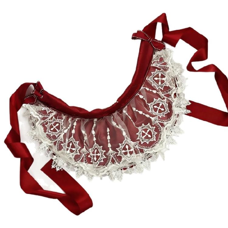 Romance Bonnet Hat Styling Headbands Lace Flower Hairhoop For Women Girl Anime Event Photoshoots And Costume Parties