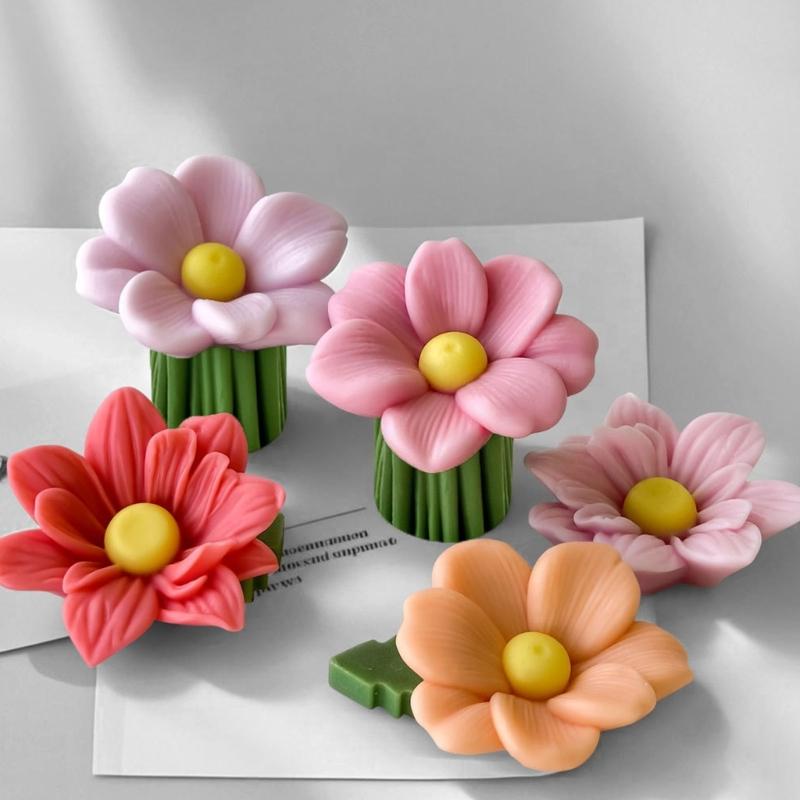 Flexible Silicone Mould for Handmade Floral Candle and Resin Craft