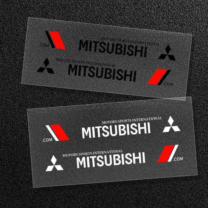 2Pcs Car Logo Door Side Stickers Waterproof Body Decal For Mitsubishi Asx Lancer Pajero 4 Outlander 3 Xl L200 EX10 X Colt Pajero