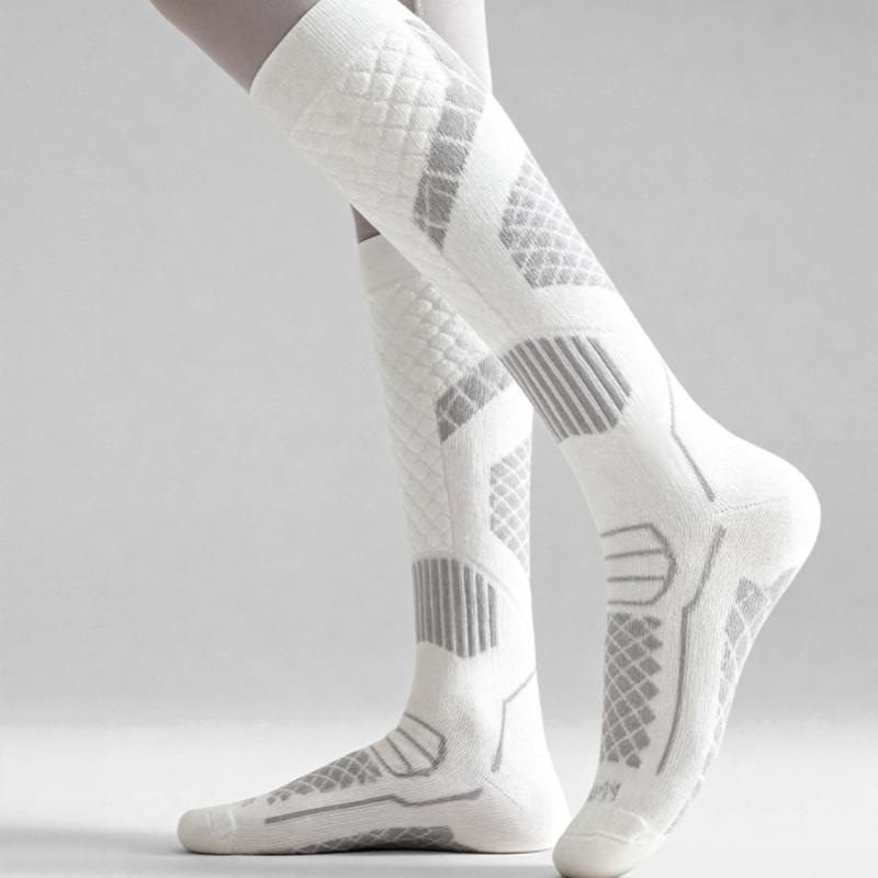 Extreme Cold Weather Ski Socks Thermal Insulated Cotton Blend Reinforced Heel Toe Stockings Unisex Outdoor Activity