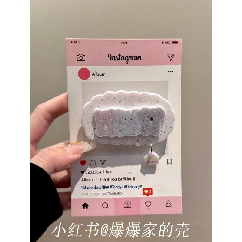 Applicable To Apple Iphone17promax Animal Button 16pro Cute 15 Bracket 14ins Creative Mobile Phone Case