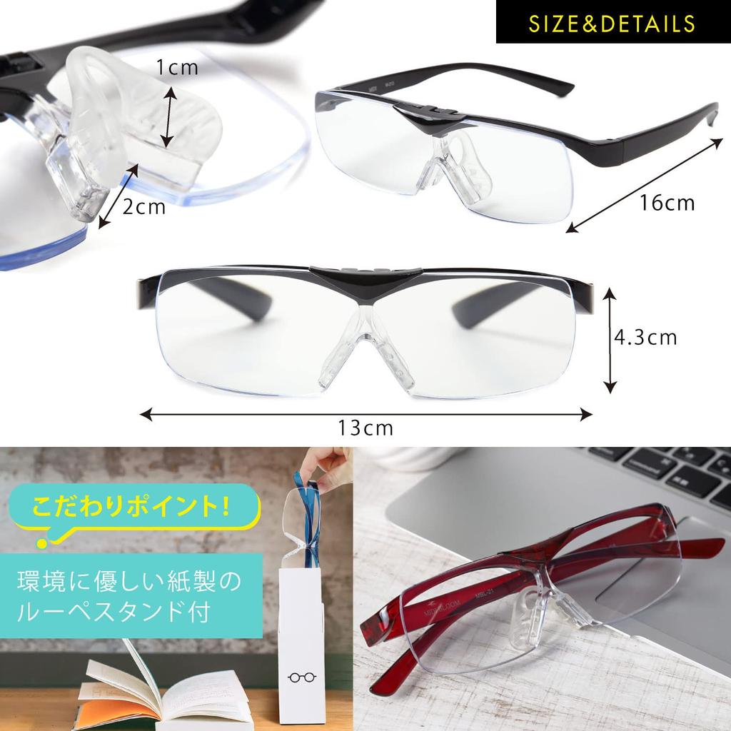 reading glasses for men and blue glasses loupe glasses loupe from the top of the from the top of the type magnifying dark gray MBL21C218 Flip-up