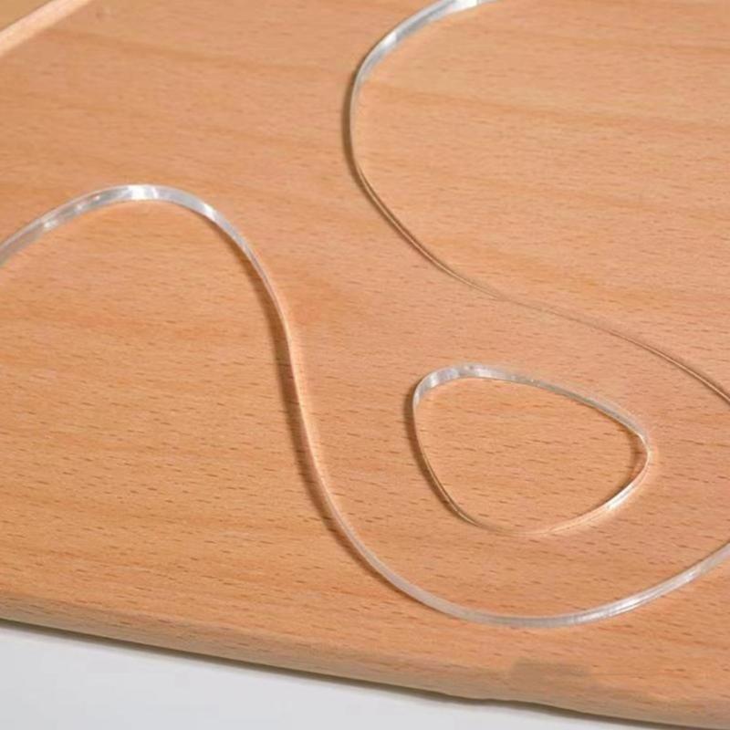 Acrylic Clear Cutting Board Handle Template Multipurpose DIY Crafts Household for Children Adult DIY Cutting Board