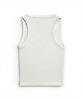 Bonseullipi Frayed Butterfly Rib Crop Tank (Ivory)