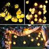 New Solar LED String Illumination Lights Improved Hours of Lithium Battery 50 IP65 8 Automatic at Garden Fairy Outdoor Garden New School Warm Yellow
