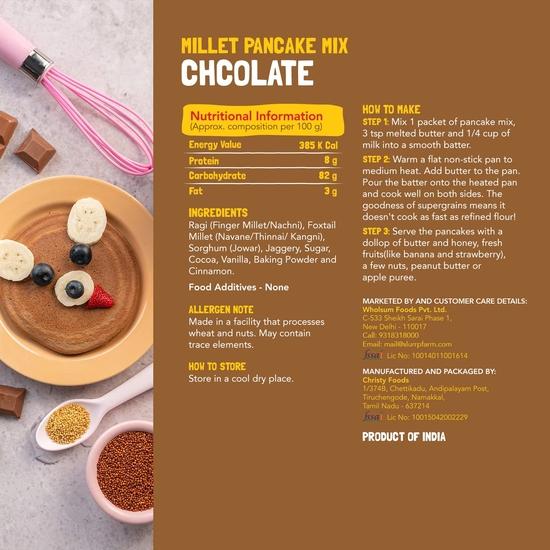 Slurrp Farm No Maida Pancake Trial Pack Combo | Instant Breakfast Mix made with Oats, Ragi and Jowar | Eggless and Healthy Breakfast Mix, 50g X 4