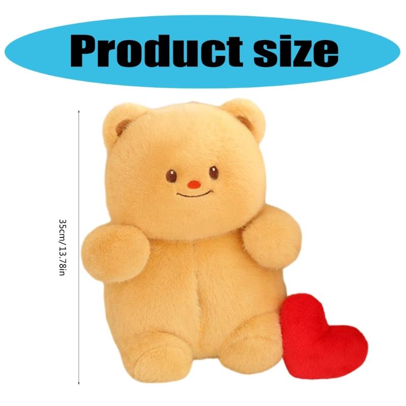 Voice Recording Love Heart Plush Bear Comforting Plush Toy with Sound Record Birthday Gifts for Children and Toddler