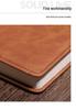 Extra Thick Soft Leather Business Meeting Notebook, Large Size