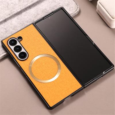 Magnetische Handyhülle für Samsung Galaxy Z Fold 7 6 5 4 3 mit MagSafe-Funktion zum kabellosen Laden, Silikonfarben, Rundumschutz und Stoßfestigkeit