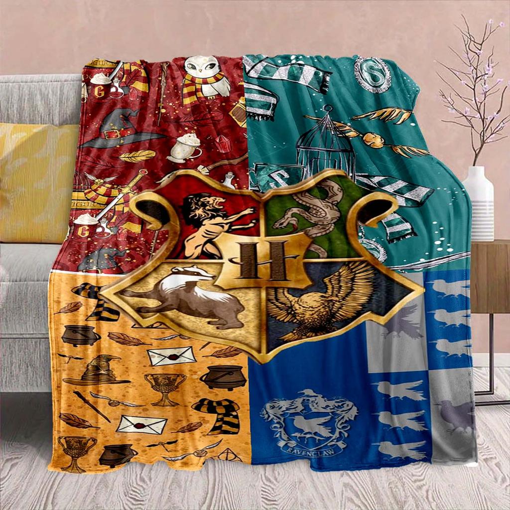 Harry Potter Magic Owl Flannel Blanket - Soft Warm Perfect for Sofa, Bedding Camping Travel Office Home Decor -QJY