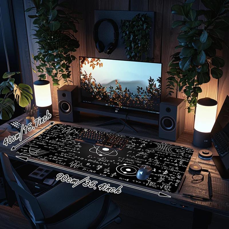 1PC Physics Oversized Mouse Pad - Non-Slip Rubber Base Perfect for Office School Esports Home Decor Desk Mat 296A