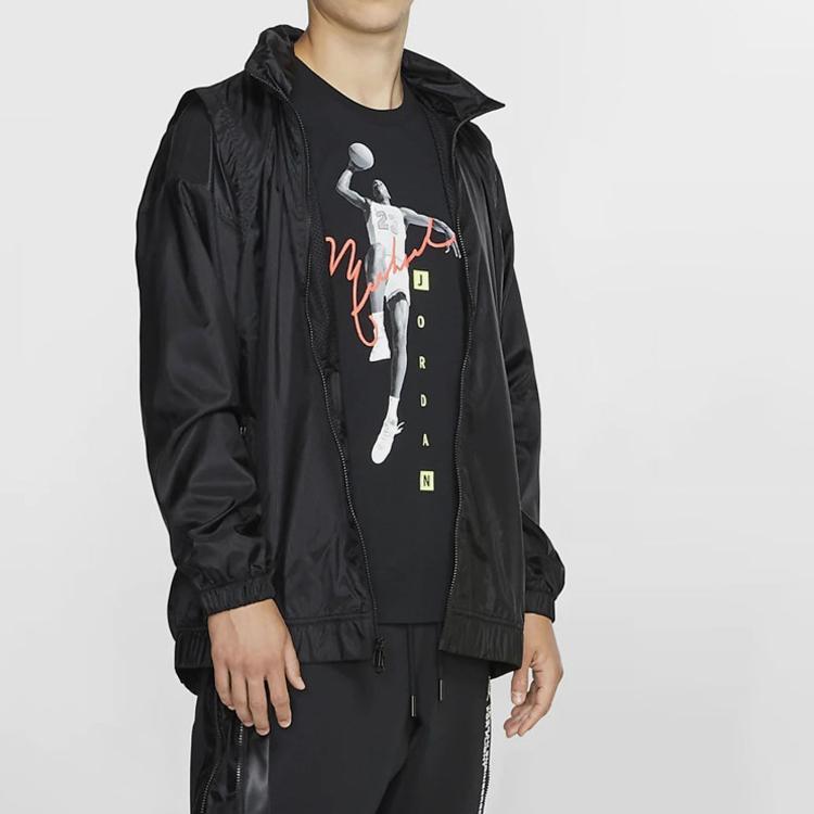 Jordan Solid Color Sports Jacket Men Jackets Black AT9776-010