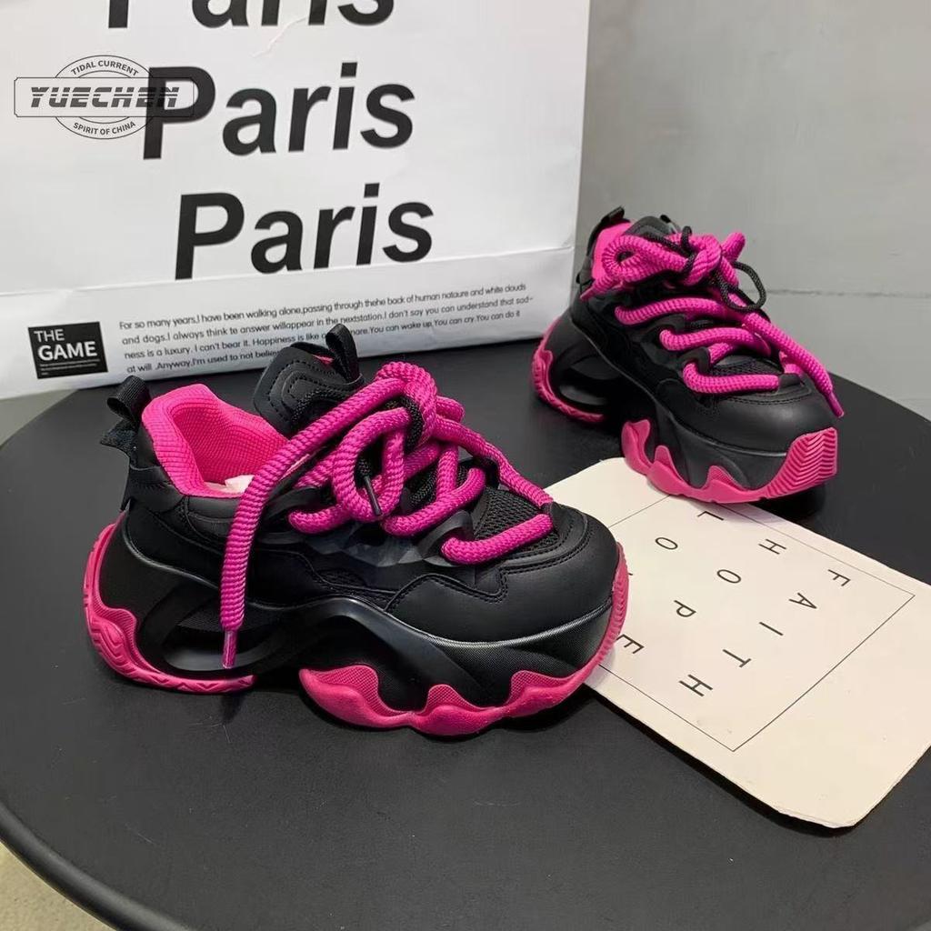 Fashion Sneakers Women New Autumn Hidden Heel Platform Sports Dad Shoes Woman Lace Up Breathable Mesh Casual Shoes 2026