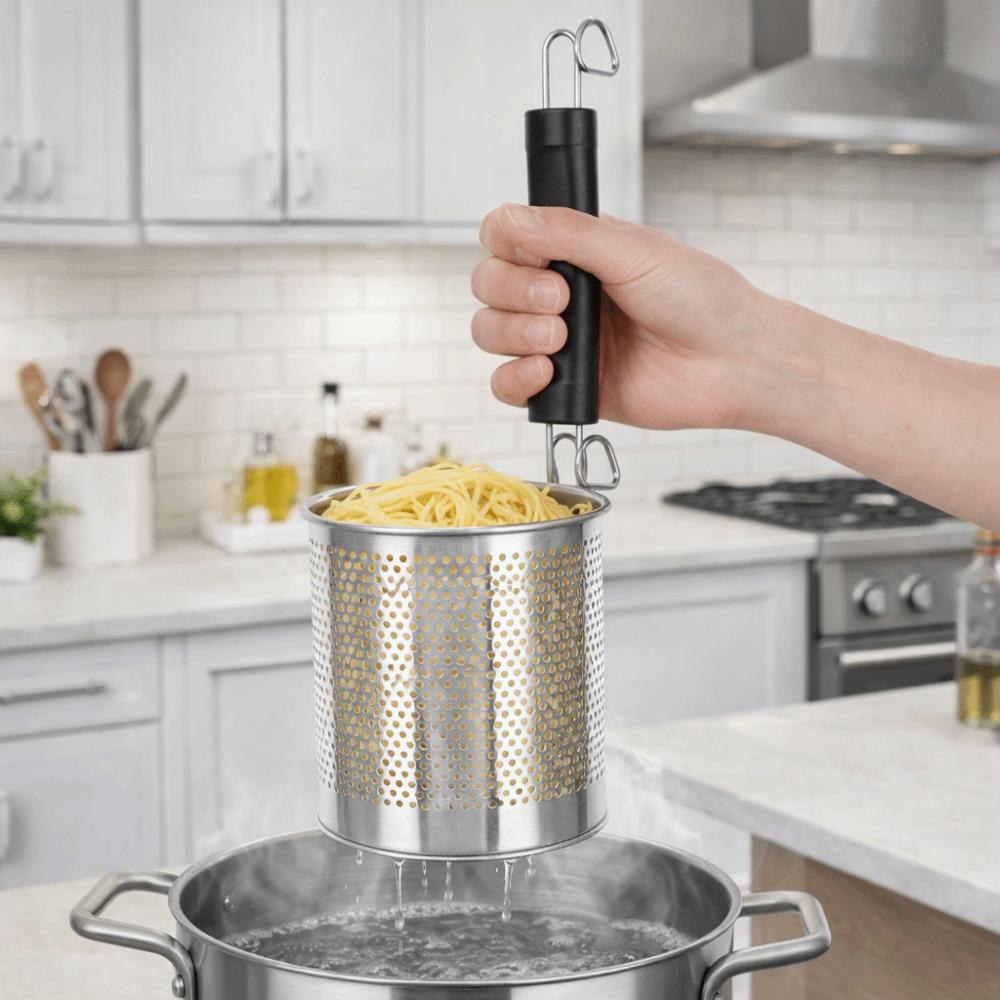 Hook Design Handle Cooking Strainer Hanging Pasta Colander Hot Pot Strainer Spoon  Noodle