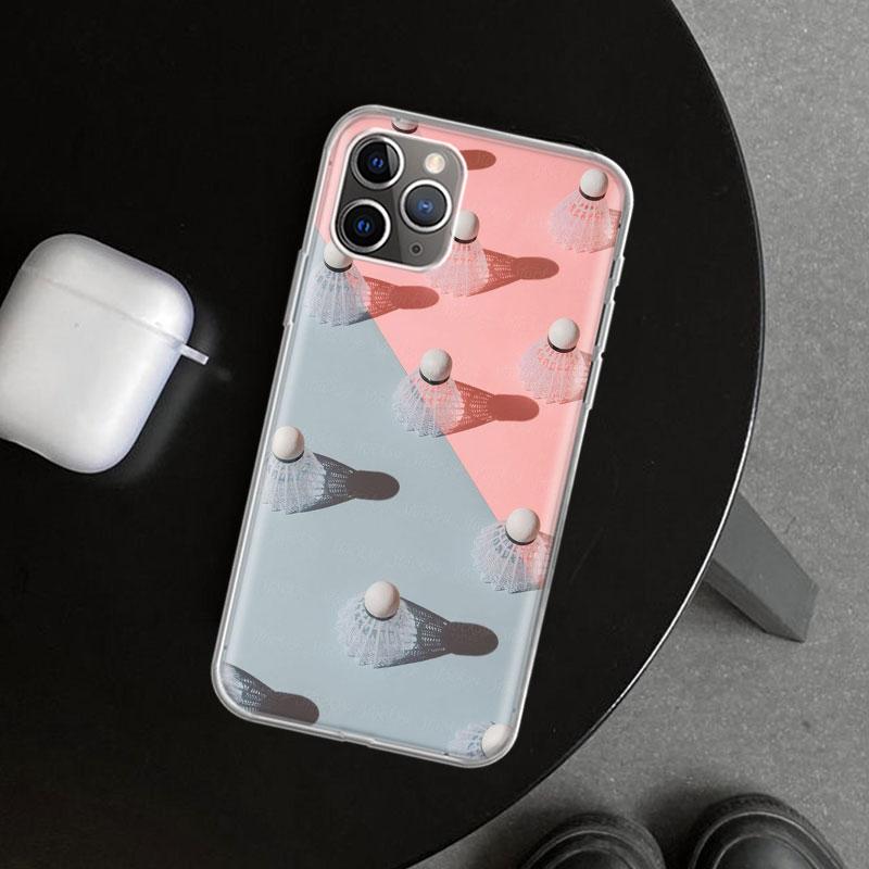 Badminton Sport Phone Case Cover for iPhone 18 11 12 13 Mini 14 15 Plus 16 Pro Max 17 Air 7 8 + SE Art Customized Fundas 11 12 13 M